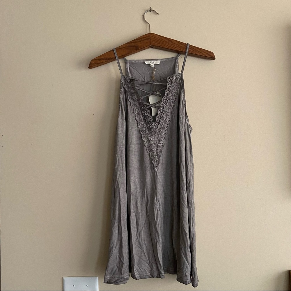 NWT Easel Lace Up Cami Tunic